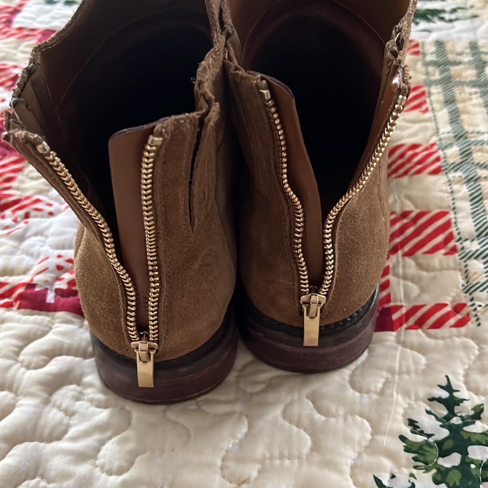 Franco Sarto Leather Suede Ankle Boots - Picture 4 of 11